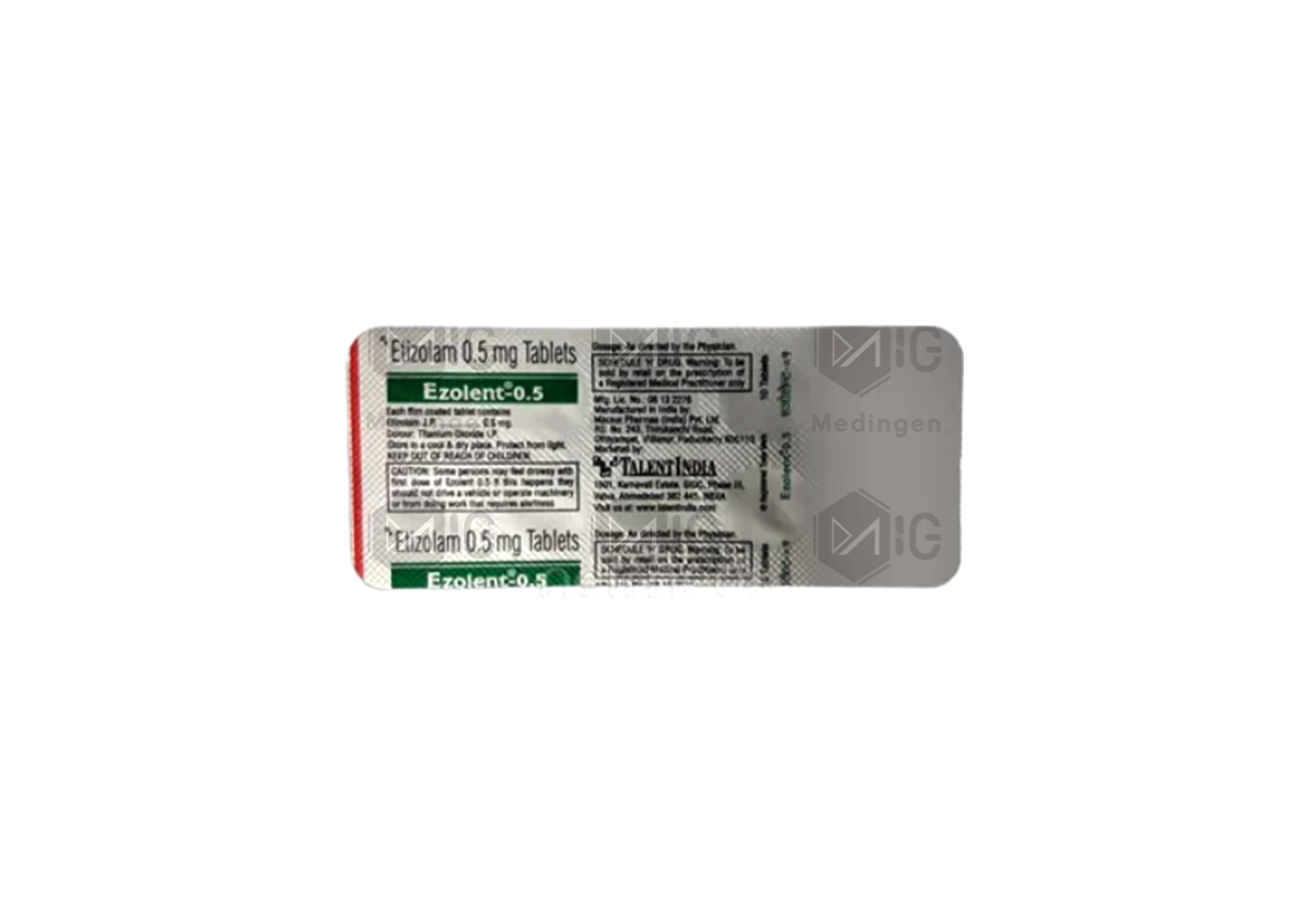 EZOLENT 0.5MG